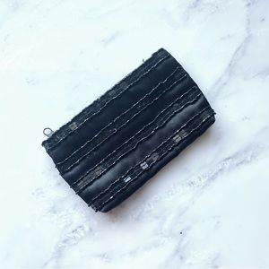 beaded black coin purse